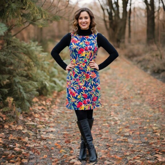 J.Crew Tropical Floral Bodycon Shift Dress Knee Length Sleeveless Multicolor 4 - Picture 1 of 12